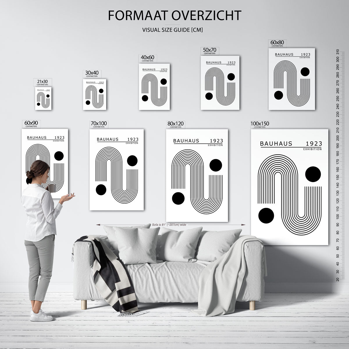  – geometrische poster in Bauhaus-stijl van WallArtistic