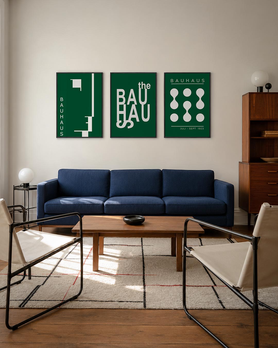 Abstract driedelige posterset – een abstracte posterset met donkere tinten en een rustige visuele opbouw.