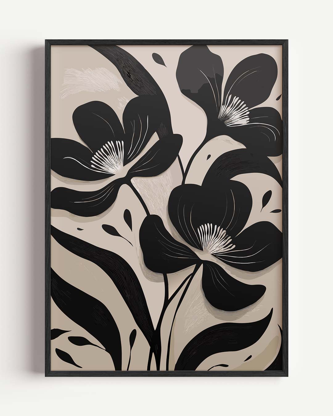 Stijlvolle Bloemenillustratie – kleurrijke abstracte portret poster als wanddecoratie
