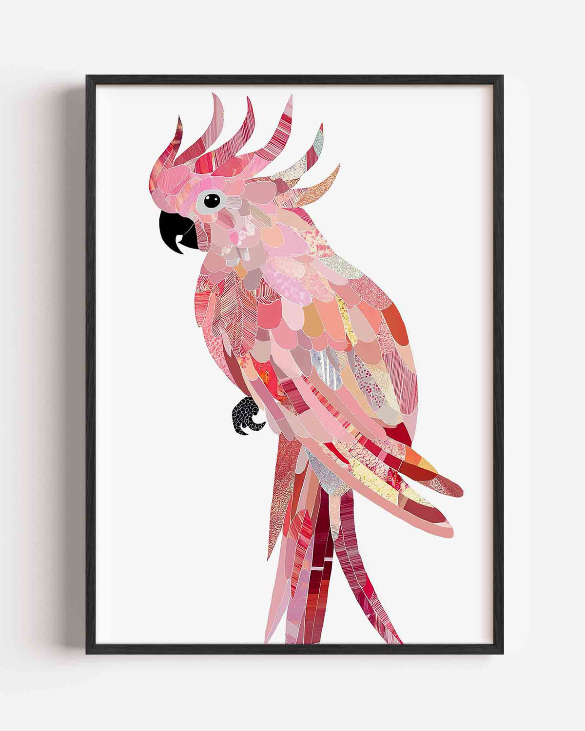Papegaai in roze tinten – dieren portret poster als wanddecoratie