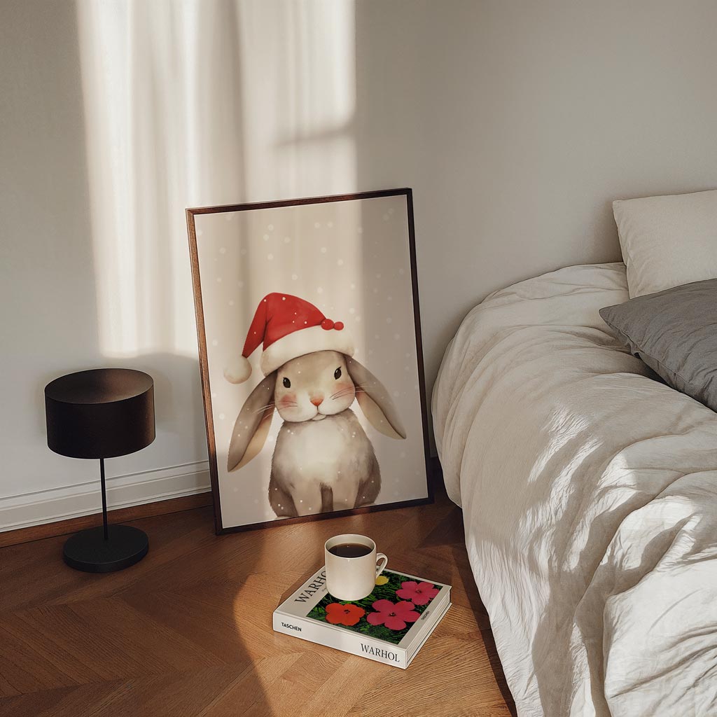 Kerstkonijn – kinderposter in staand formaat