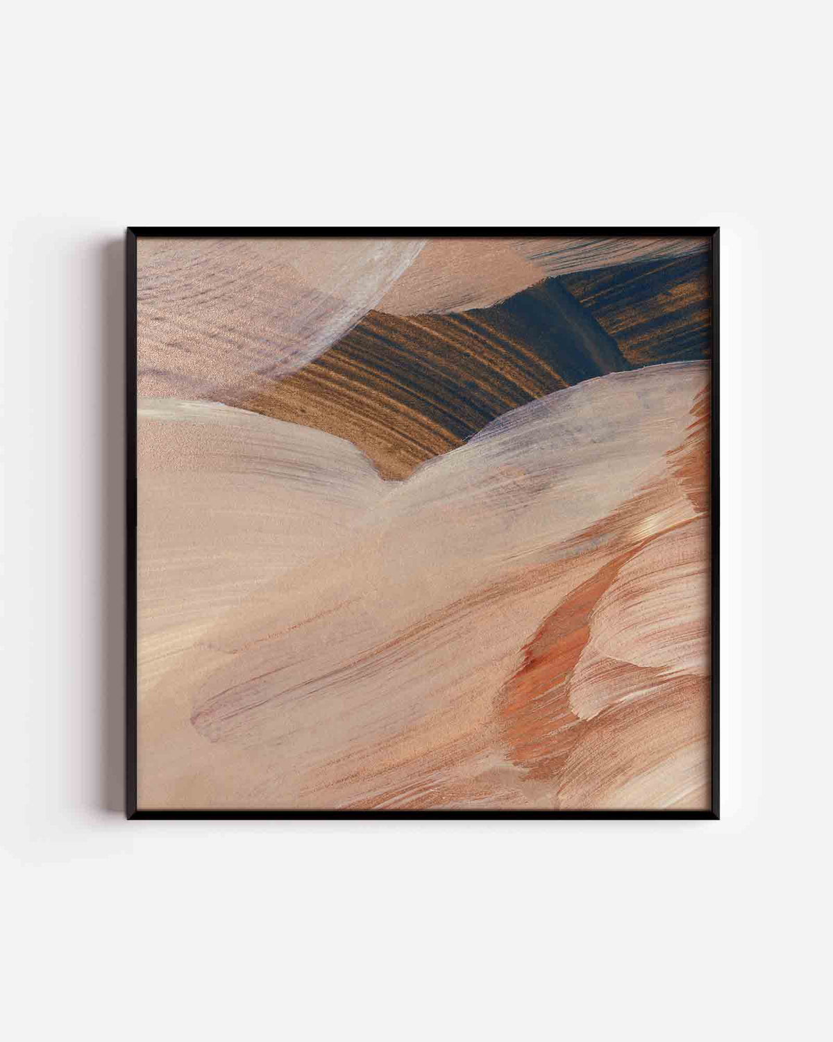 Abstracte penseelstreken – schilderkunst vierkante poster als wanddecoratie