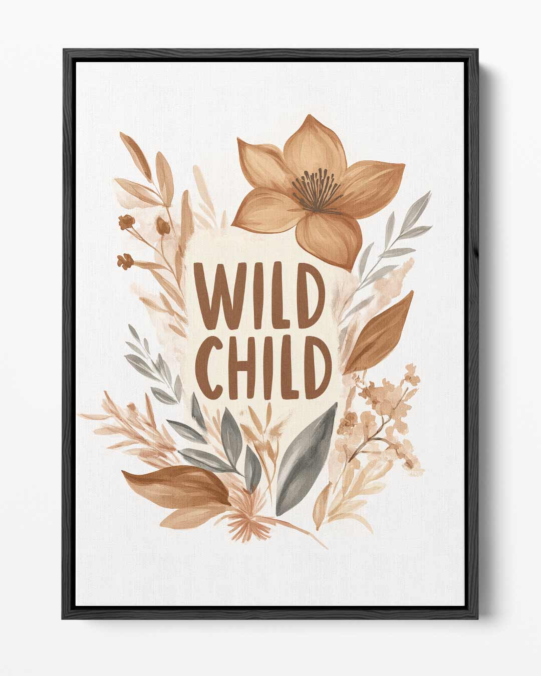 Wild Child Bloemenprint – portret kunstwerk als wanddecoratie