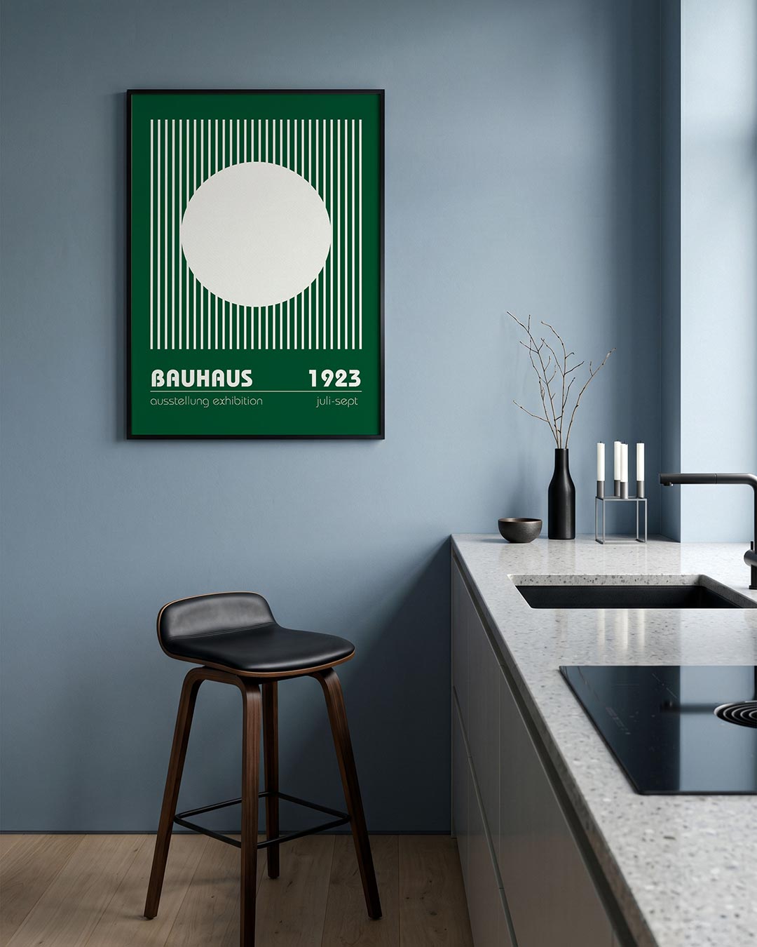  – geometrische Bauhaus poster in staand formaat