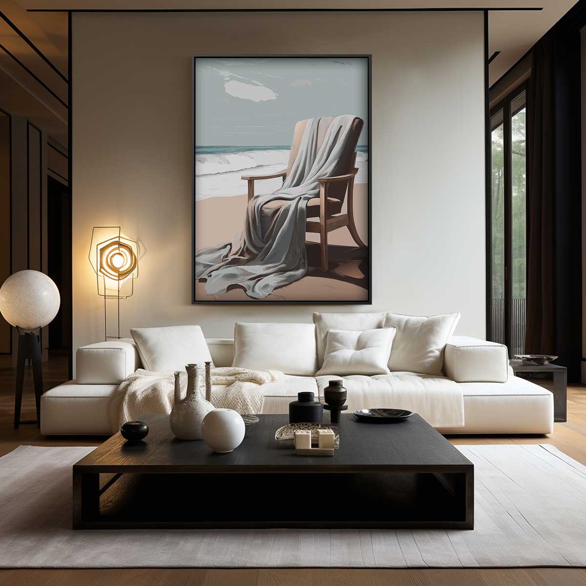Rust aan Zee – kunstwerk met zwarte baklijst