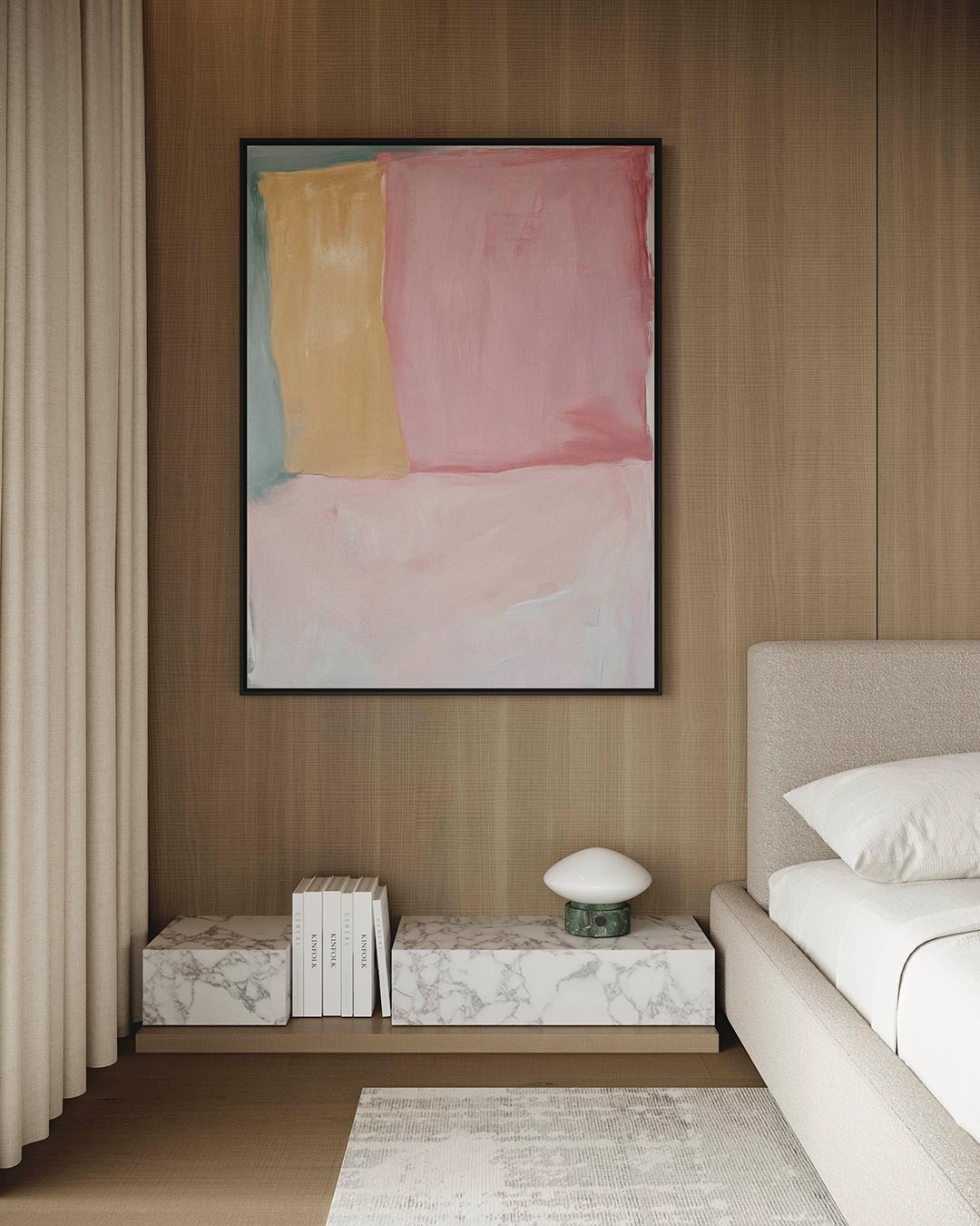 Kleurrijke vlakken – staand wanddecoratie kunstwerk