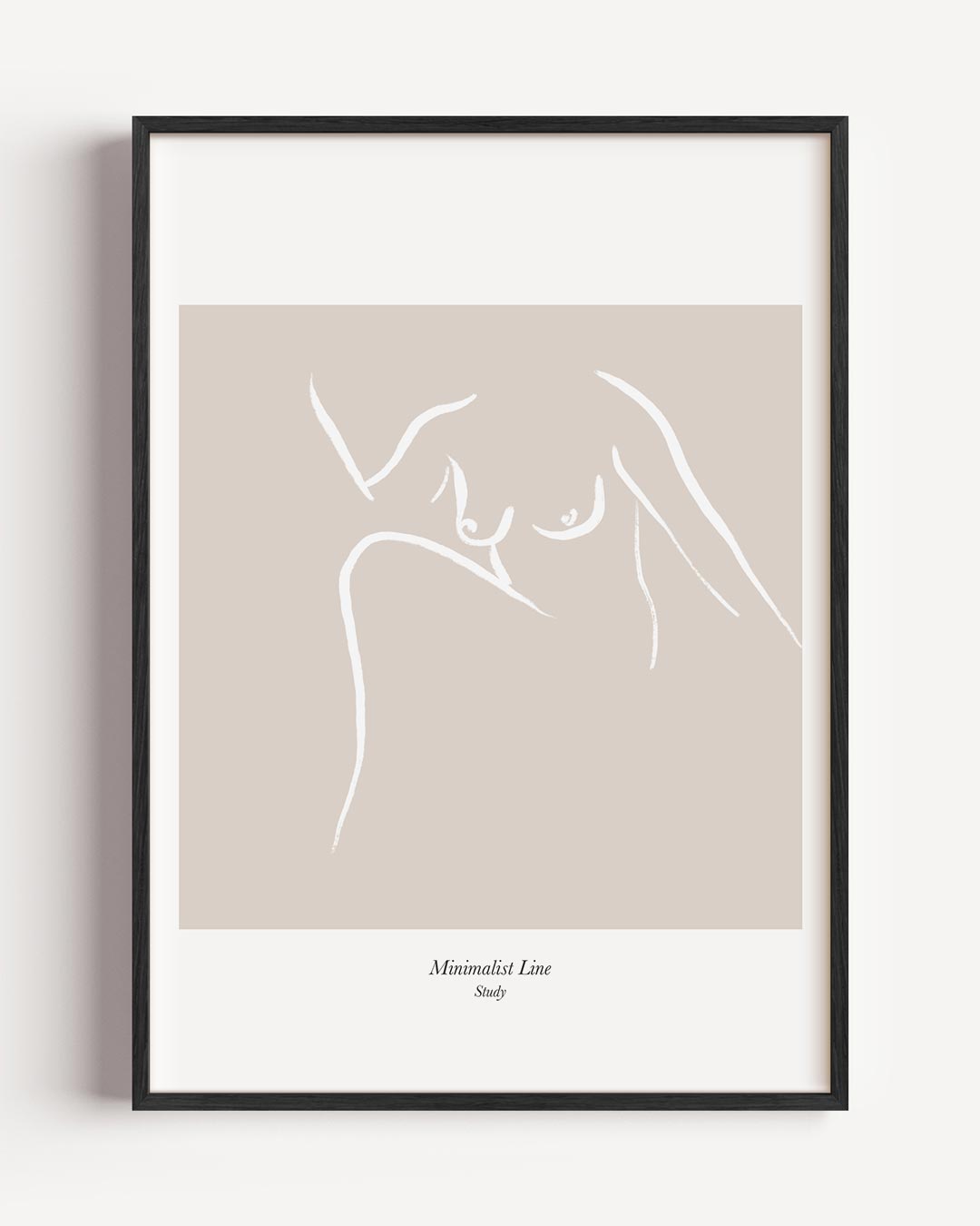 Minimalistische Lijnenschets – lijntekening portret poster als wanddecoratie