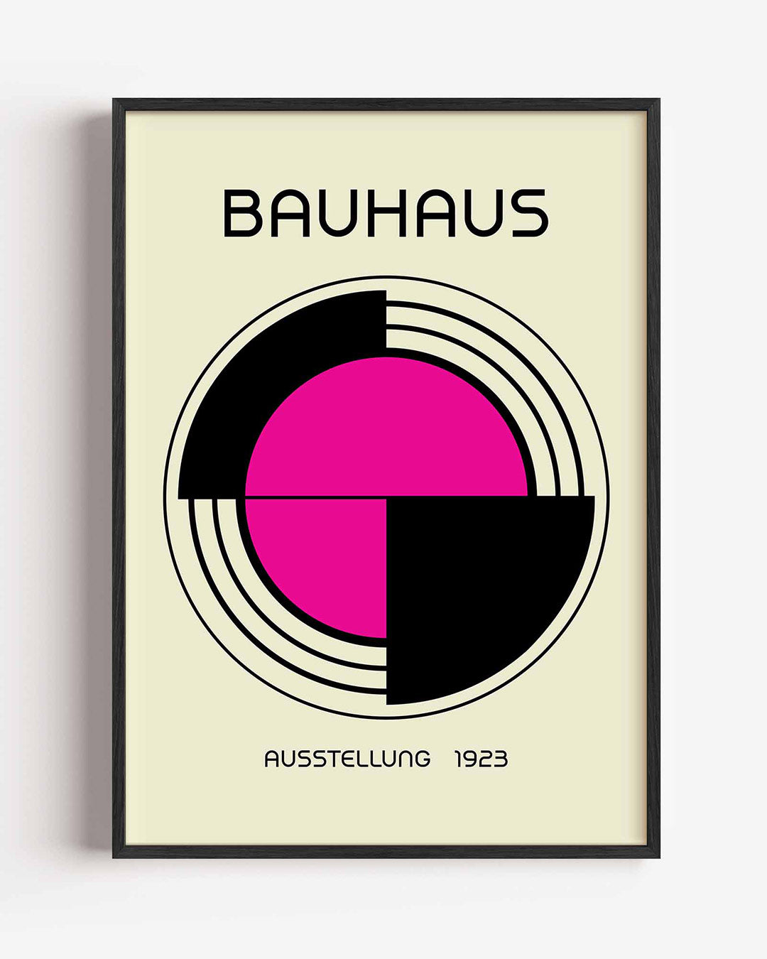 Cirkelvormen en lijnen – staande Bauhaus poster als wanddecoratie
