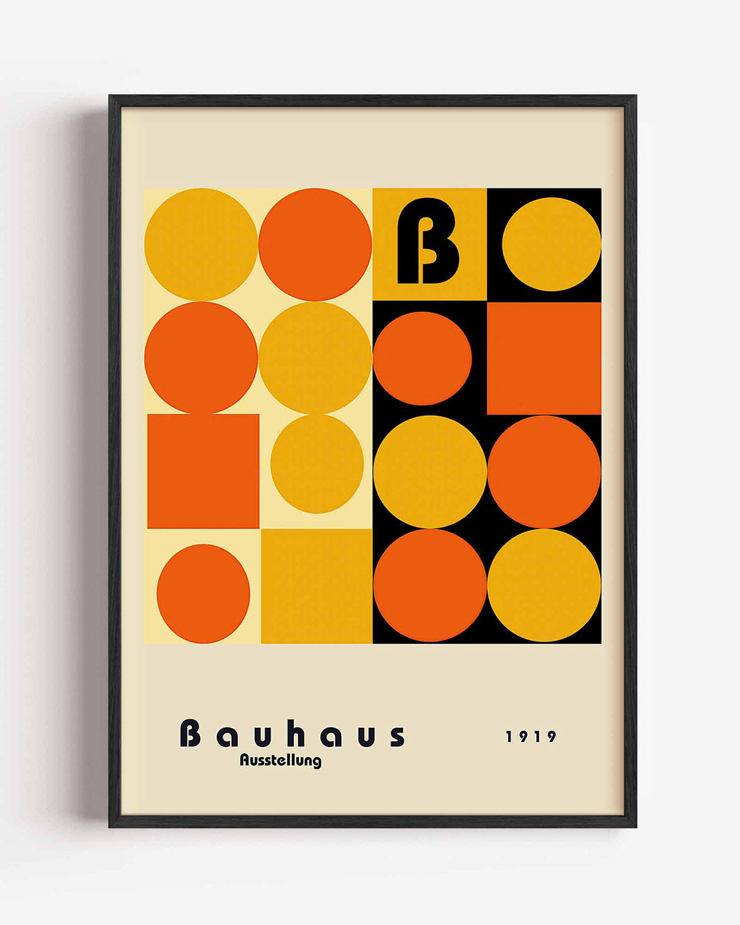 Vorm en kleurvlakken – staande Bauhaus poster als wanddecoratie