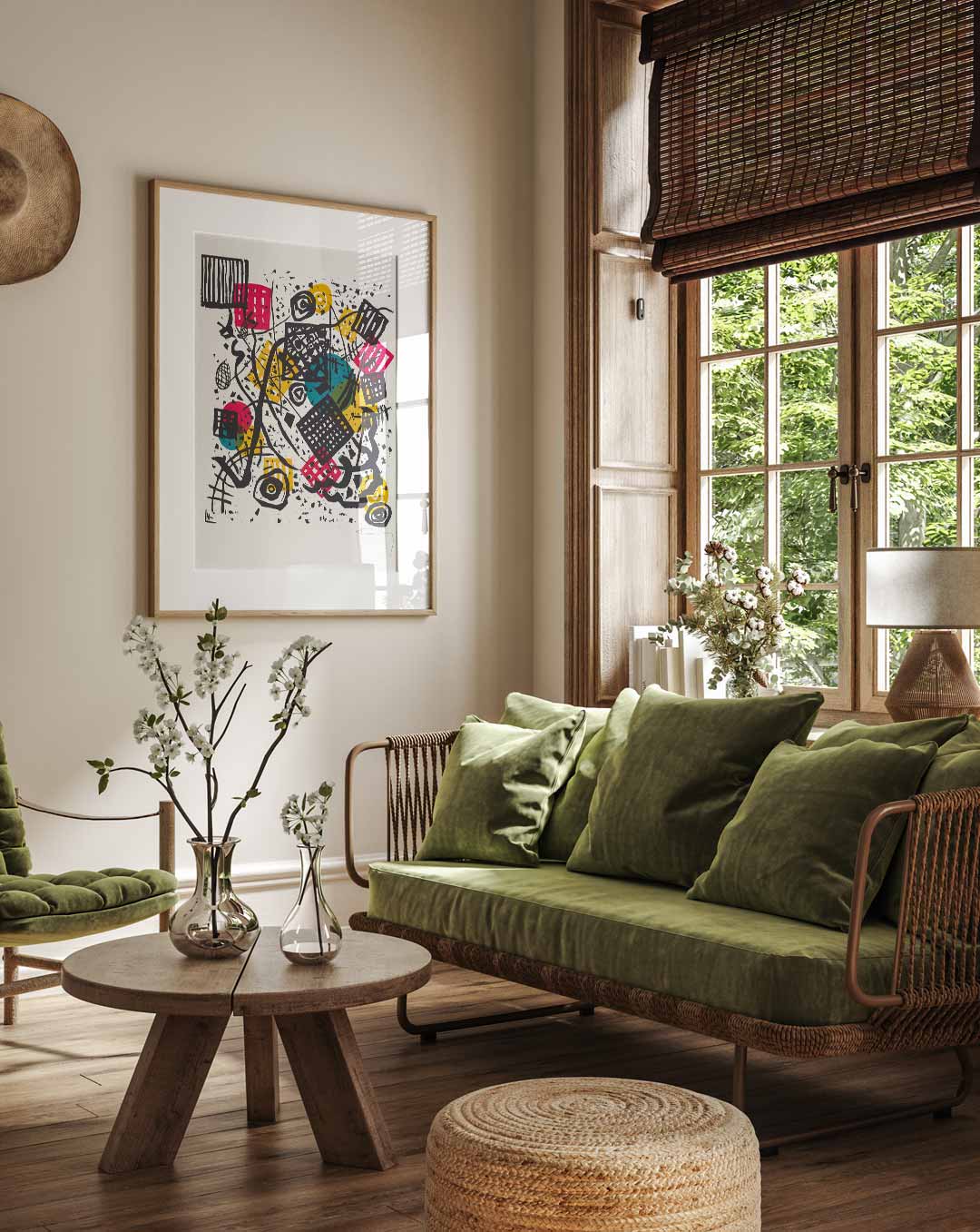 Kandinsky Stijl Abstract – staande muurposter met Popart uitstraling