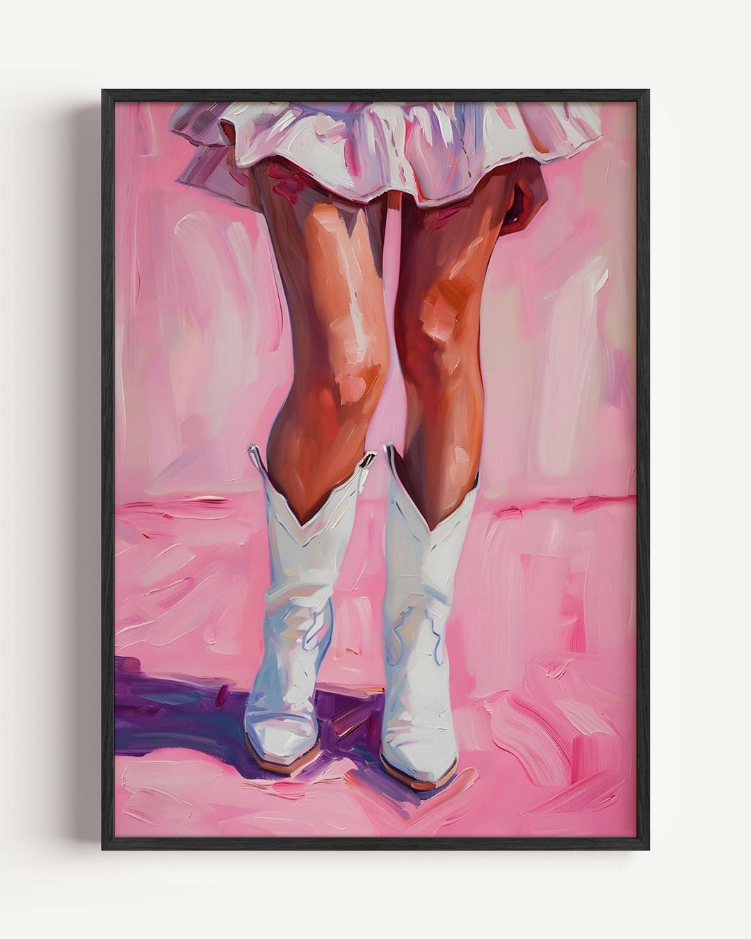 Stijlvolle Cowboy Glamour – Popart en Streetart portret poster als wanddecoratie