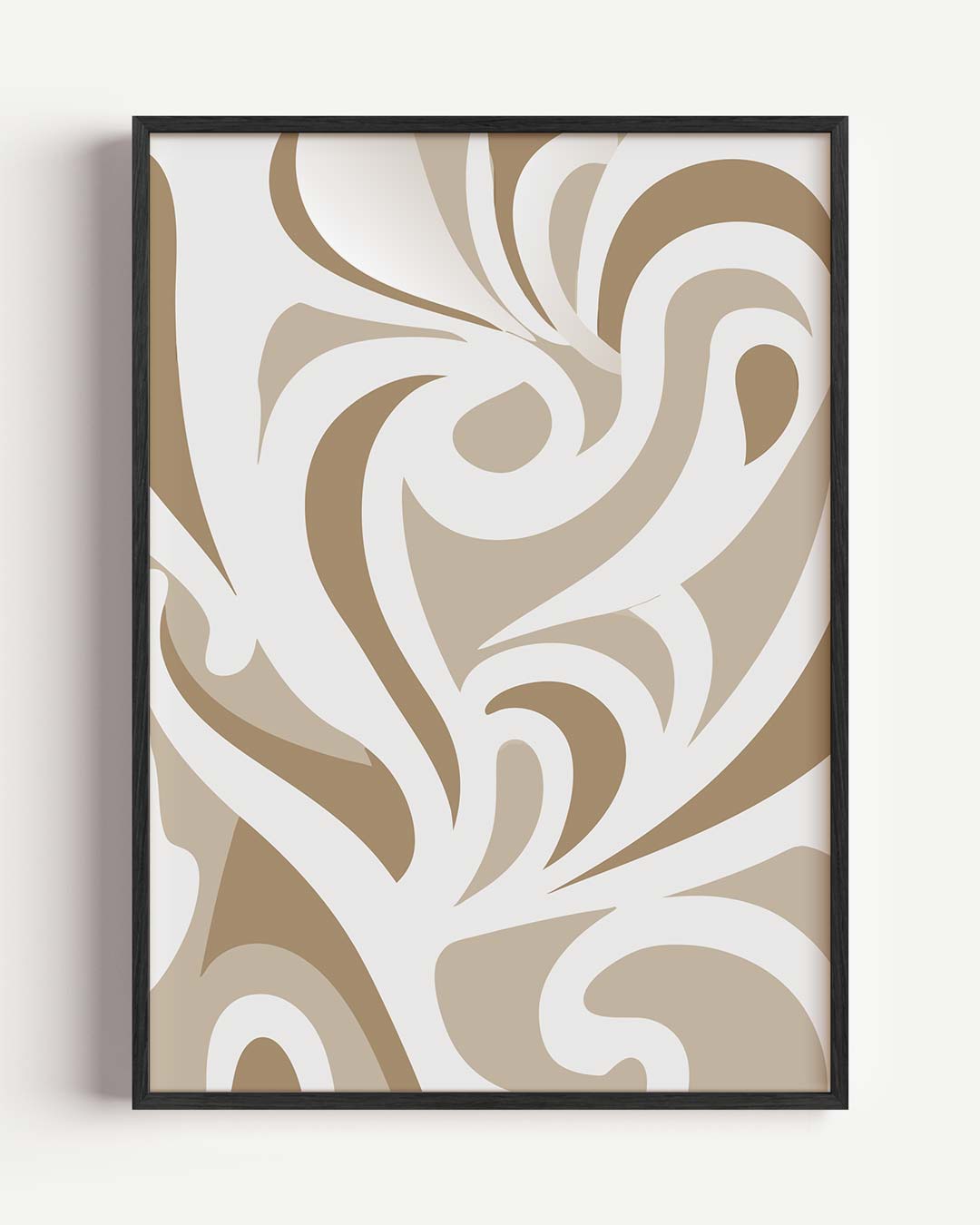 Elegante Swirl Wanddecoratie – kleurrijke abstracte portret poster als wanddecoratie