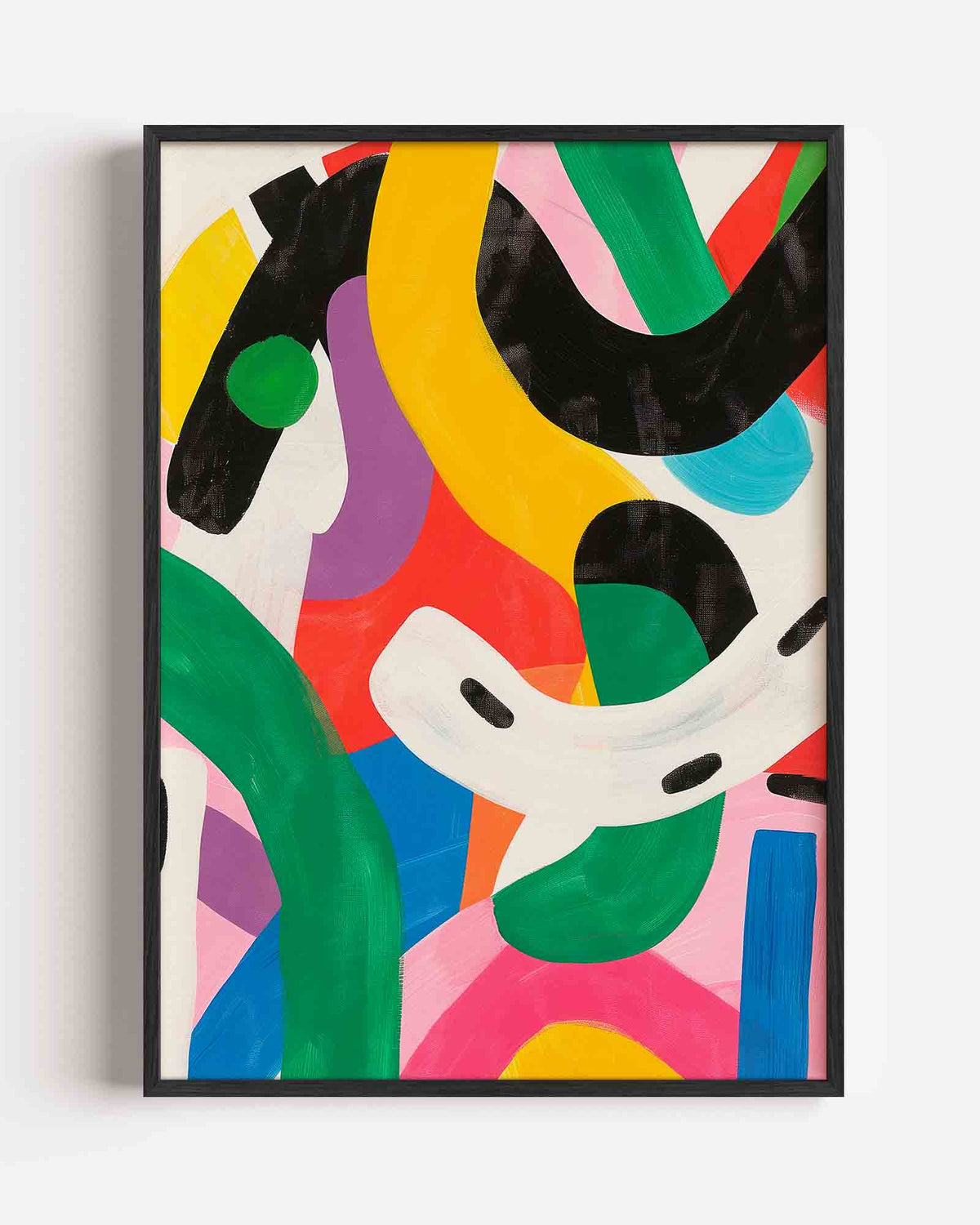 Kleurrijke abstracte vormen – kleurrijke illustratie portret poster als wanddecoratie