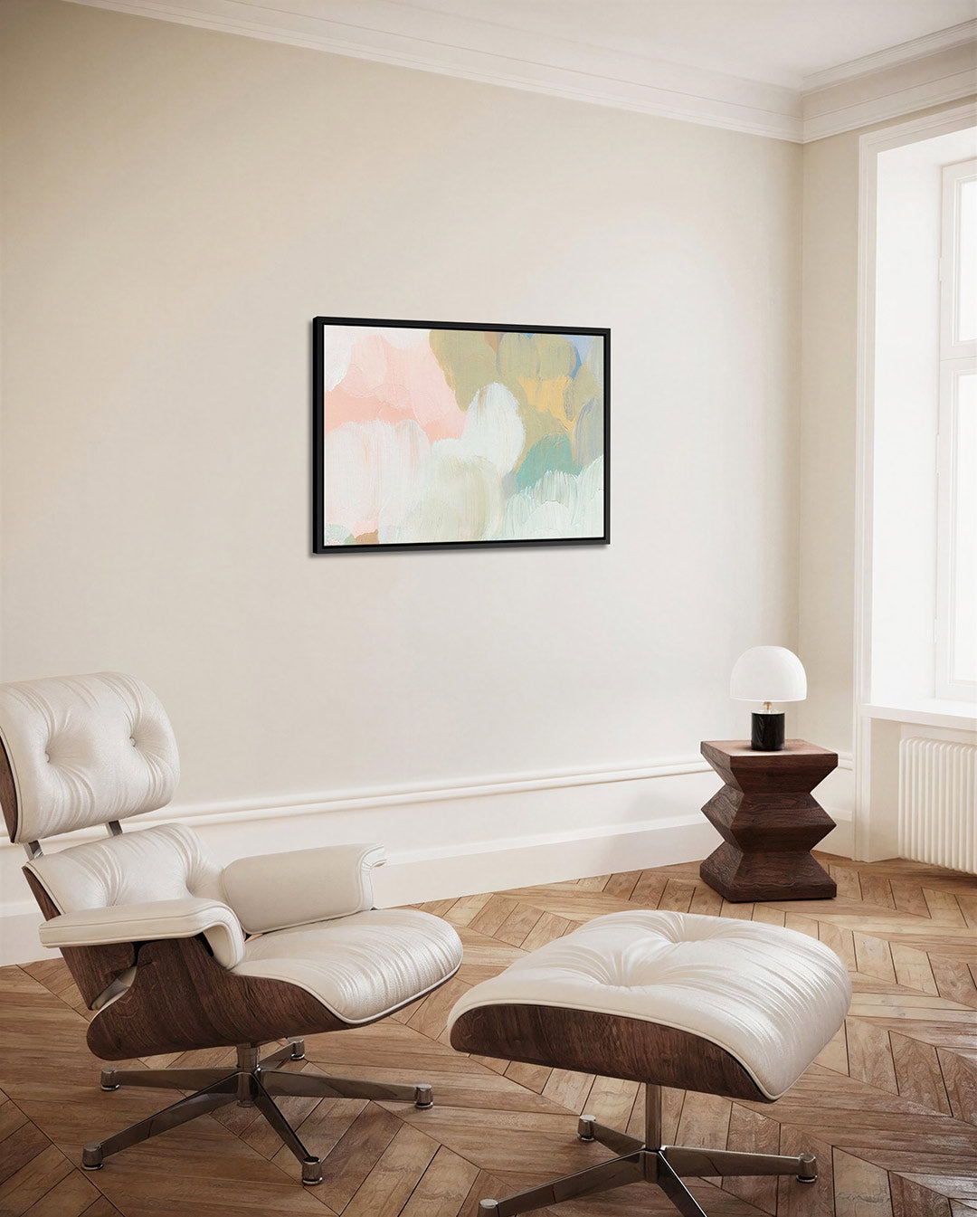 Zachte kleuren compositie – Ronde – alternatieve weergave van het kunstwerk
