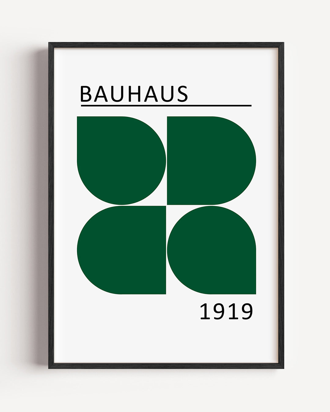 Vorm en balans – staande Bauhaus poster als wanddecoratie