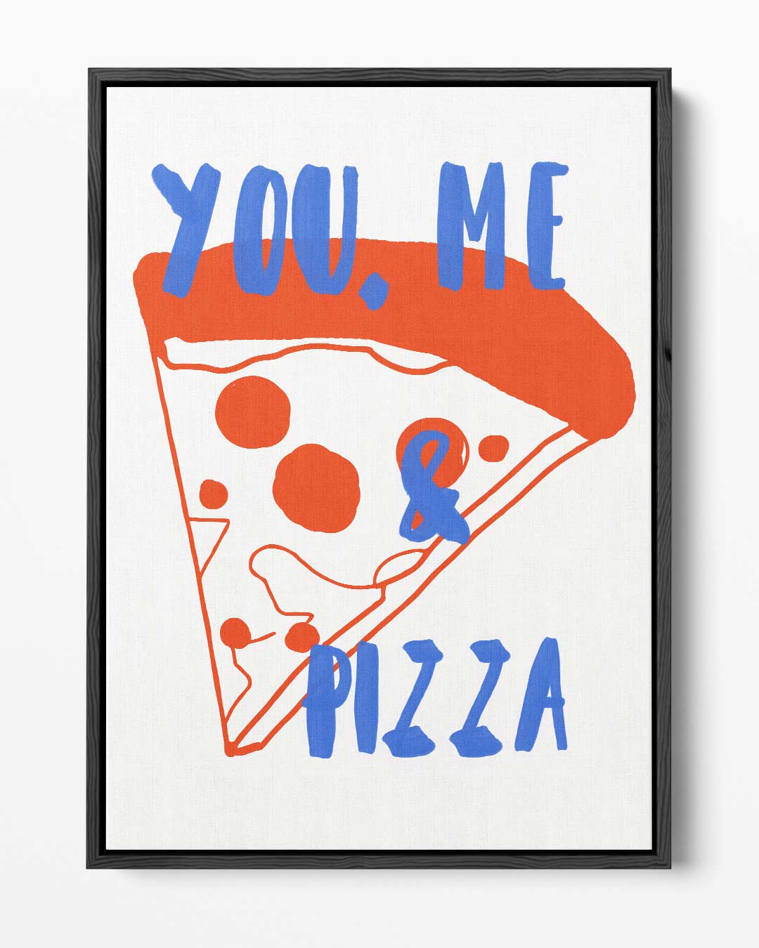 You, Me & Pizza – portret kunstwerk als wanddecoratie