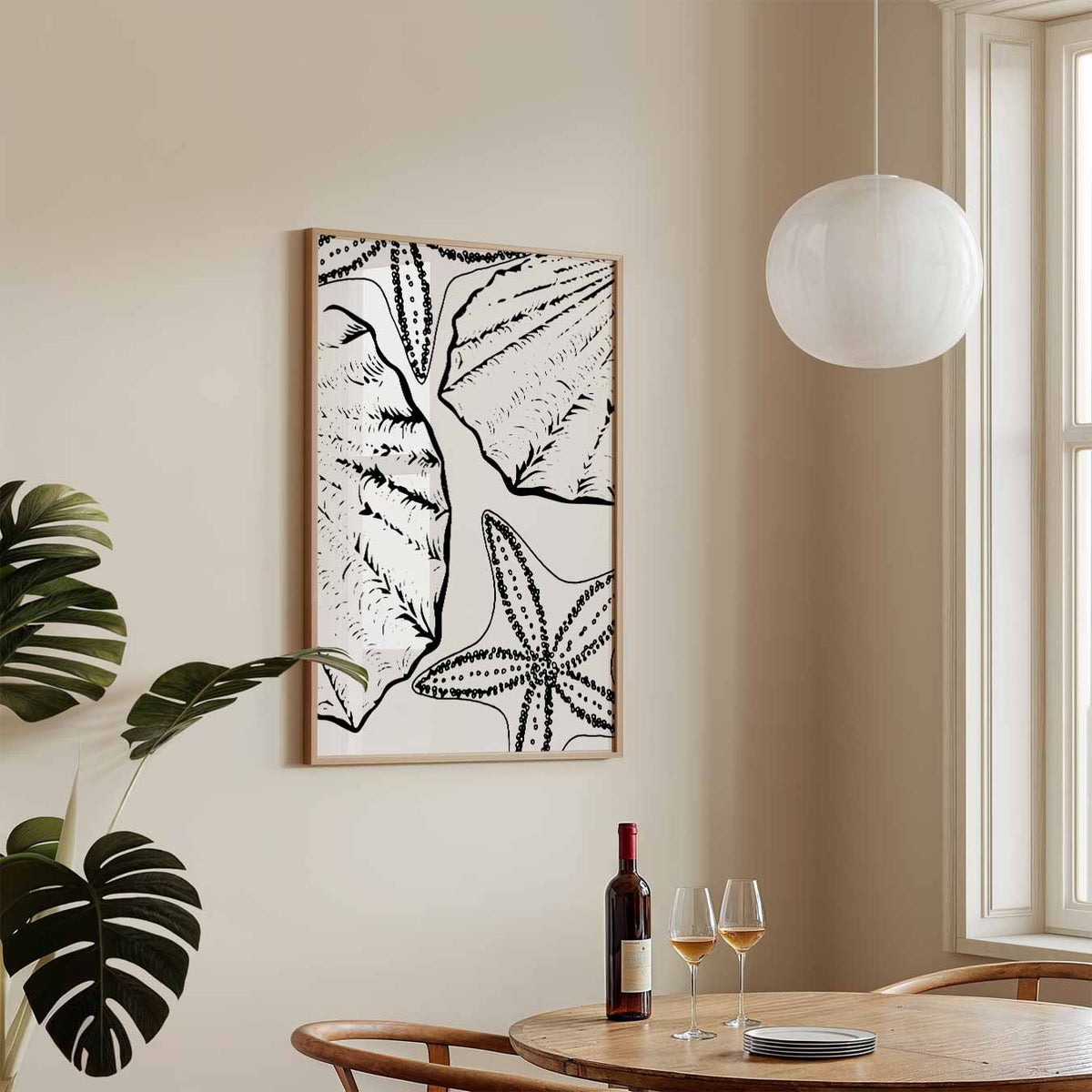 Zwart-wit Zeedieren – zeedieren poster in staand formaat