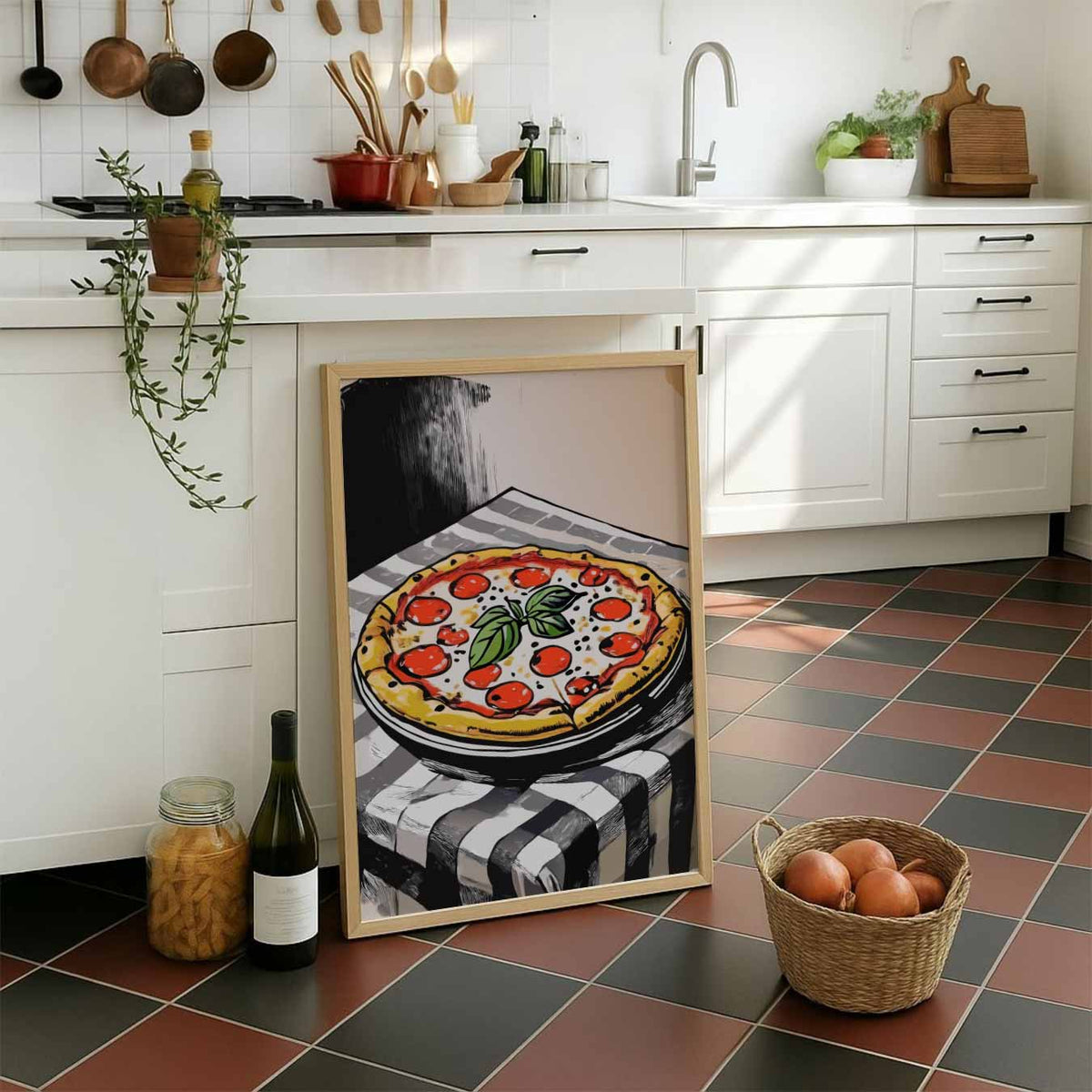 Pizza Art – staande muurposter voor keuken of eethoek