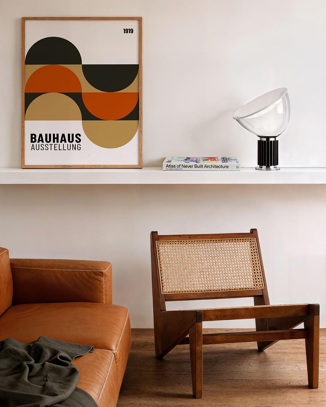 Halve cirkel ritme – staande Bauhaus poster voor aan de muur