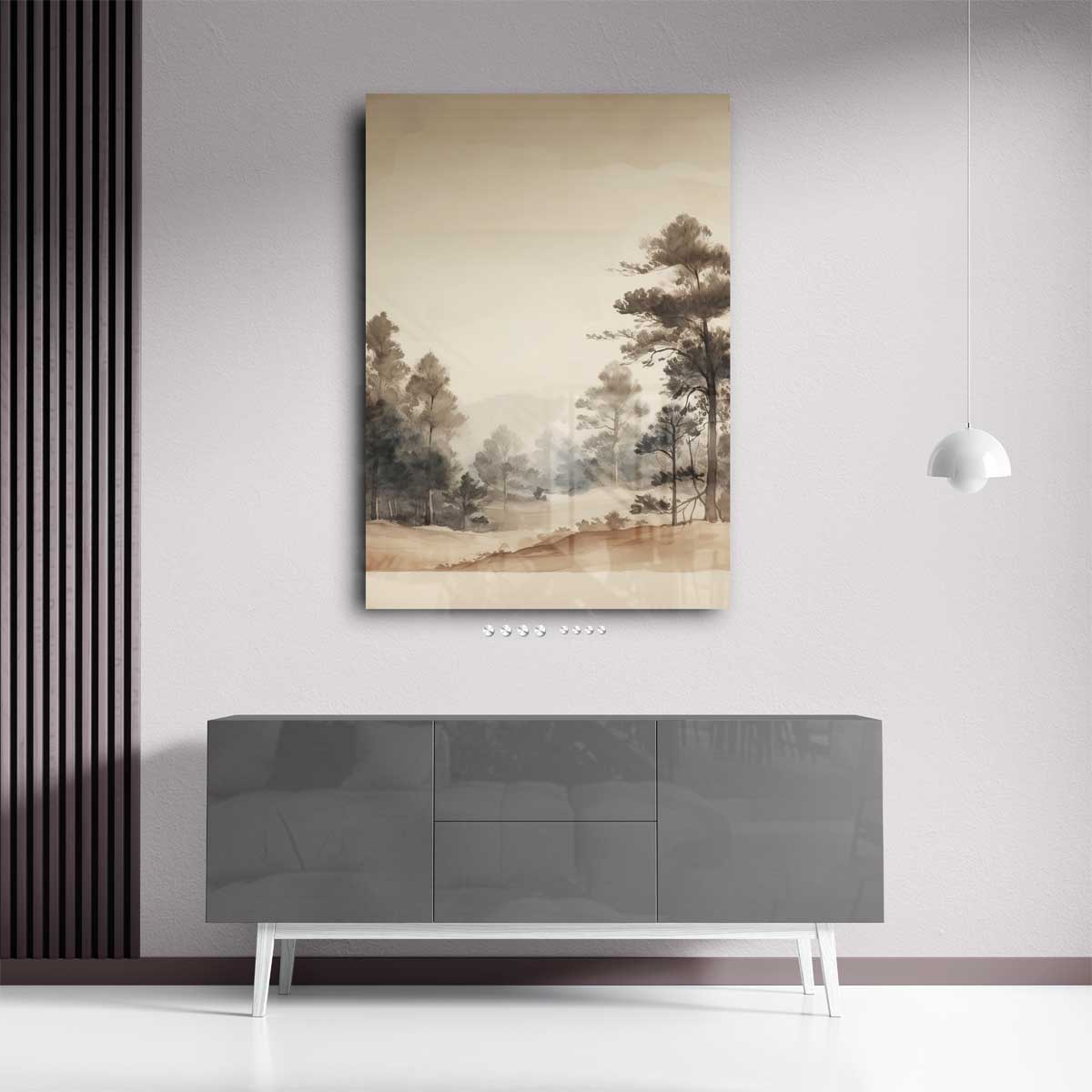 Mystieke Boslandschap – staand kunstwerk voor modern interieur