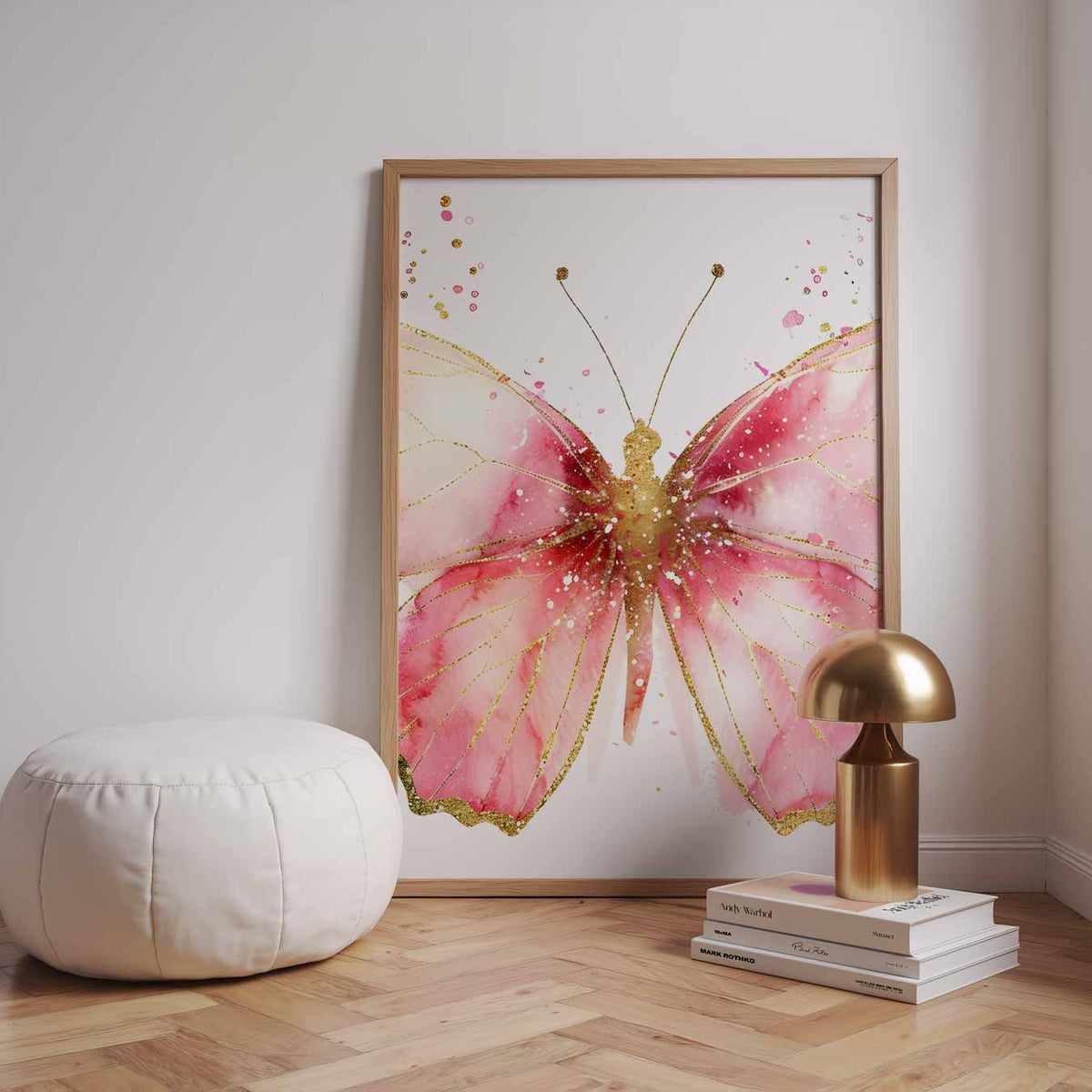 Elegante Vlinder Aquarel – urban poster in staand formaat