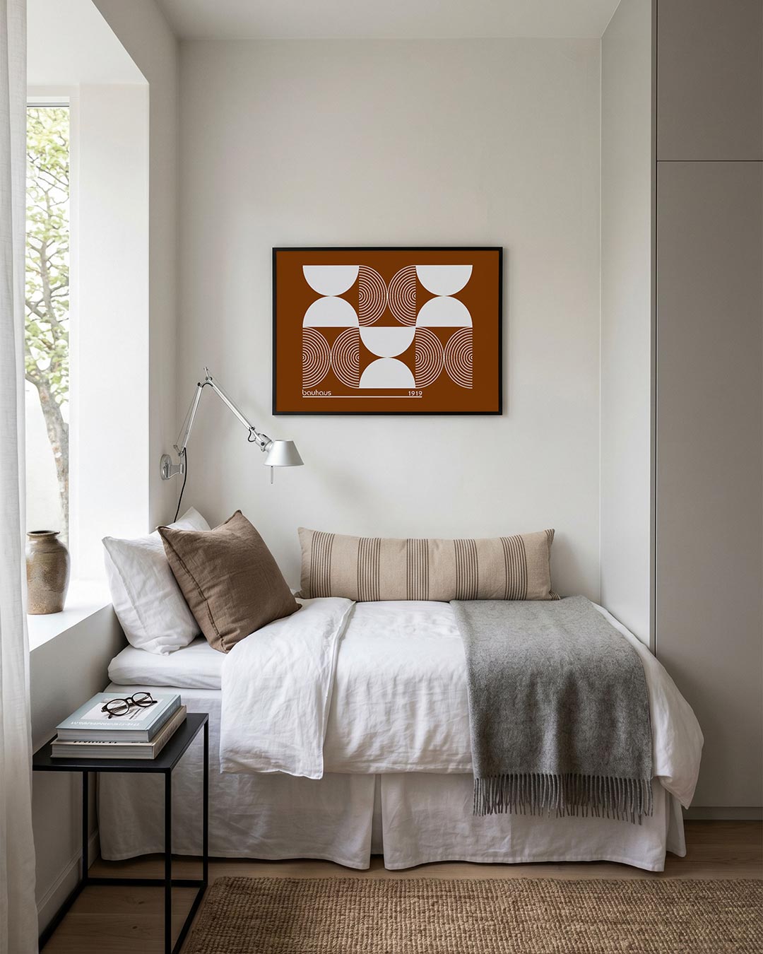 Vormritme en cirkelpatronen – moderne Bauhaus wandkunst als poster