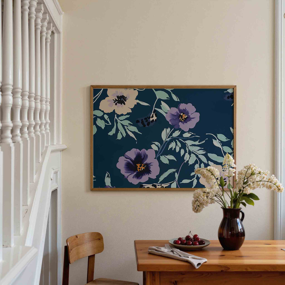 Bloemen en bladeren – botanische poster in liggend formaat