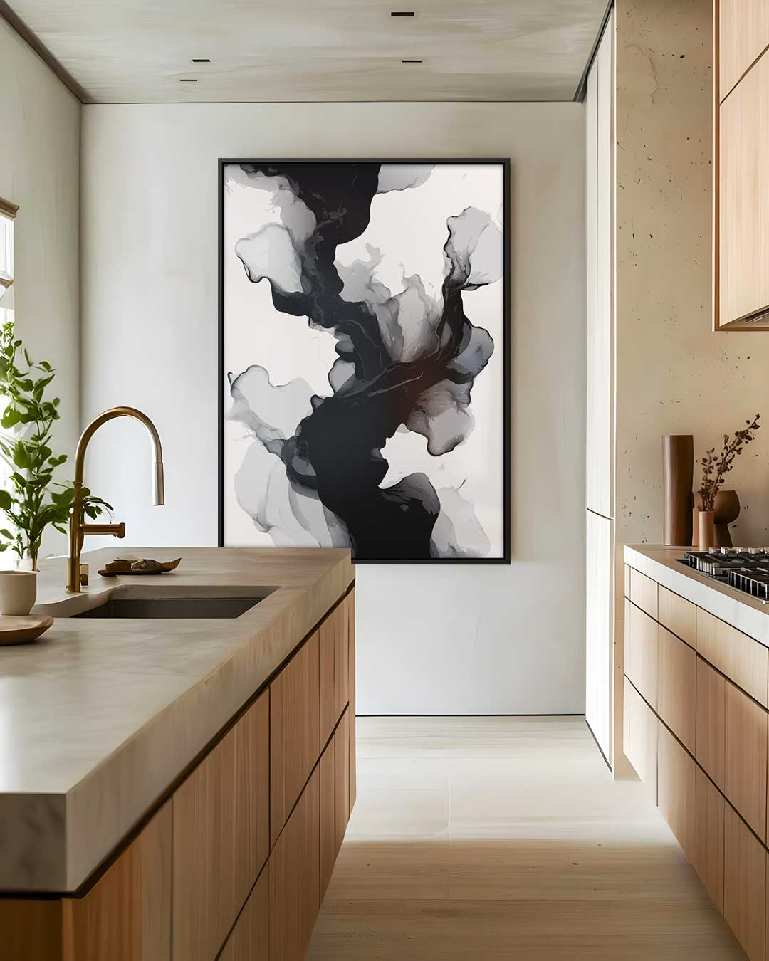 Mystieke Wolken in Beweging – dibond wanddecoratie in staand formaat