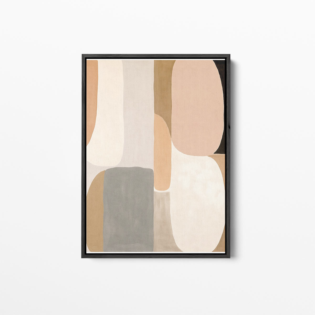 Aards Verlangen - Abstracte Harmonie in Kleur – canvas kunstwerk als wanddecoratie