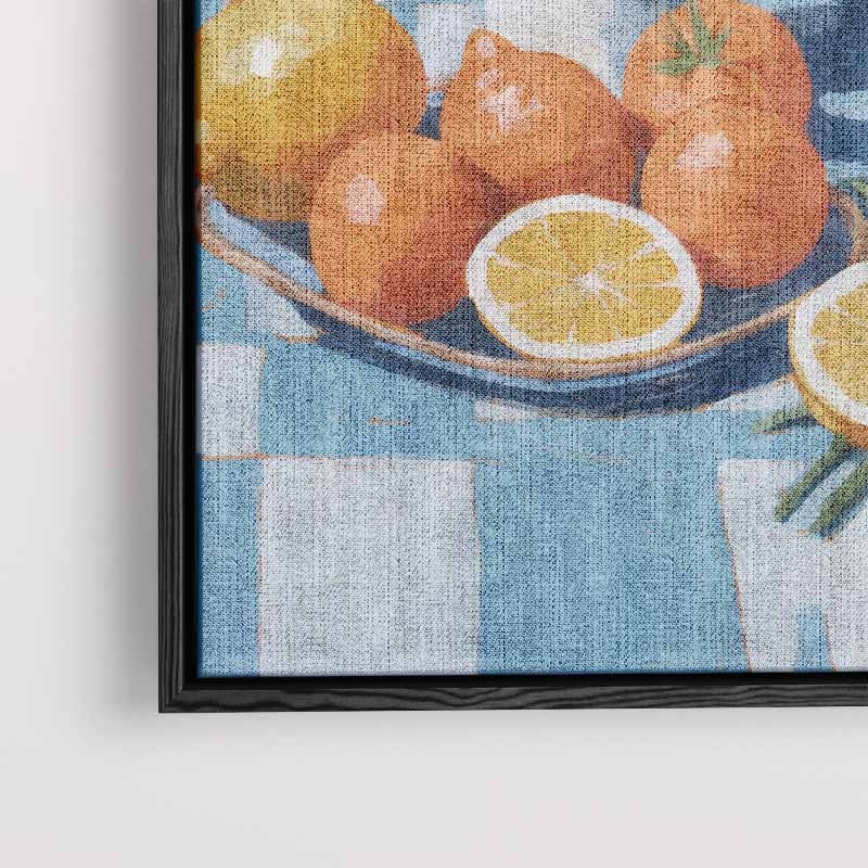 Frisse Citrussymfonie – modern portret kunstwerk van WallArtistic