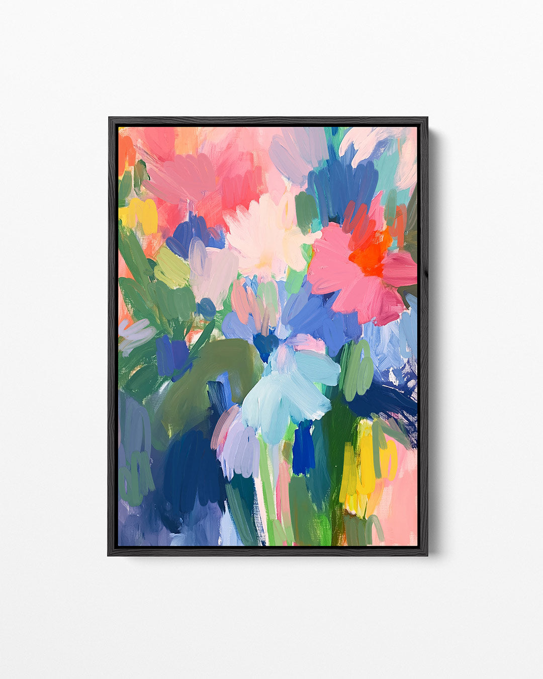 Kleurrijke bloemencompositie – staand wanddecoratie kunstwerk