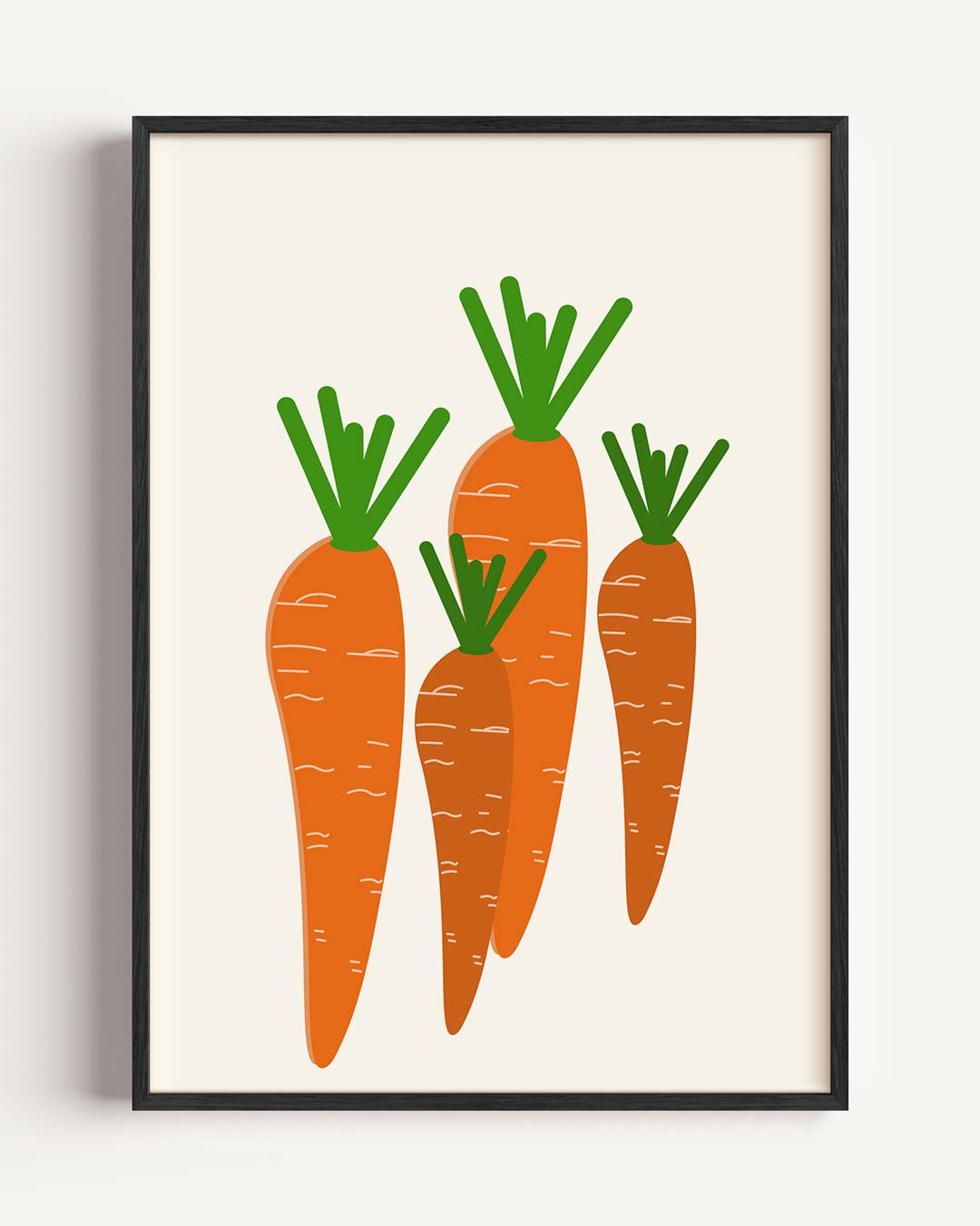 Vrolijke Wortel Illustratie – paas portret poster als wanddecoratie