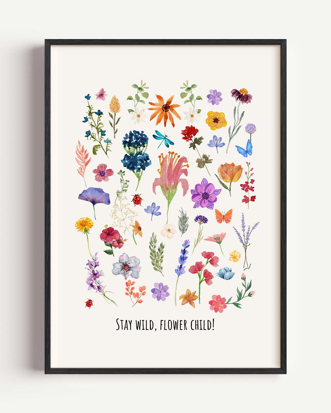 Bloemenpracht – kids portret poster als wanddecoratie