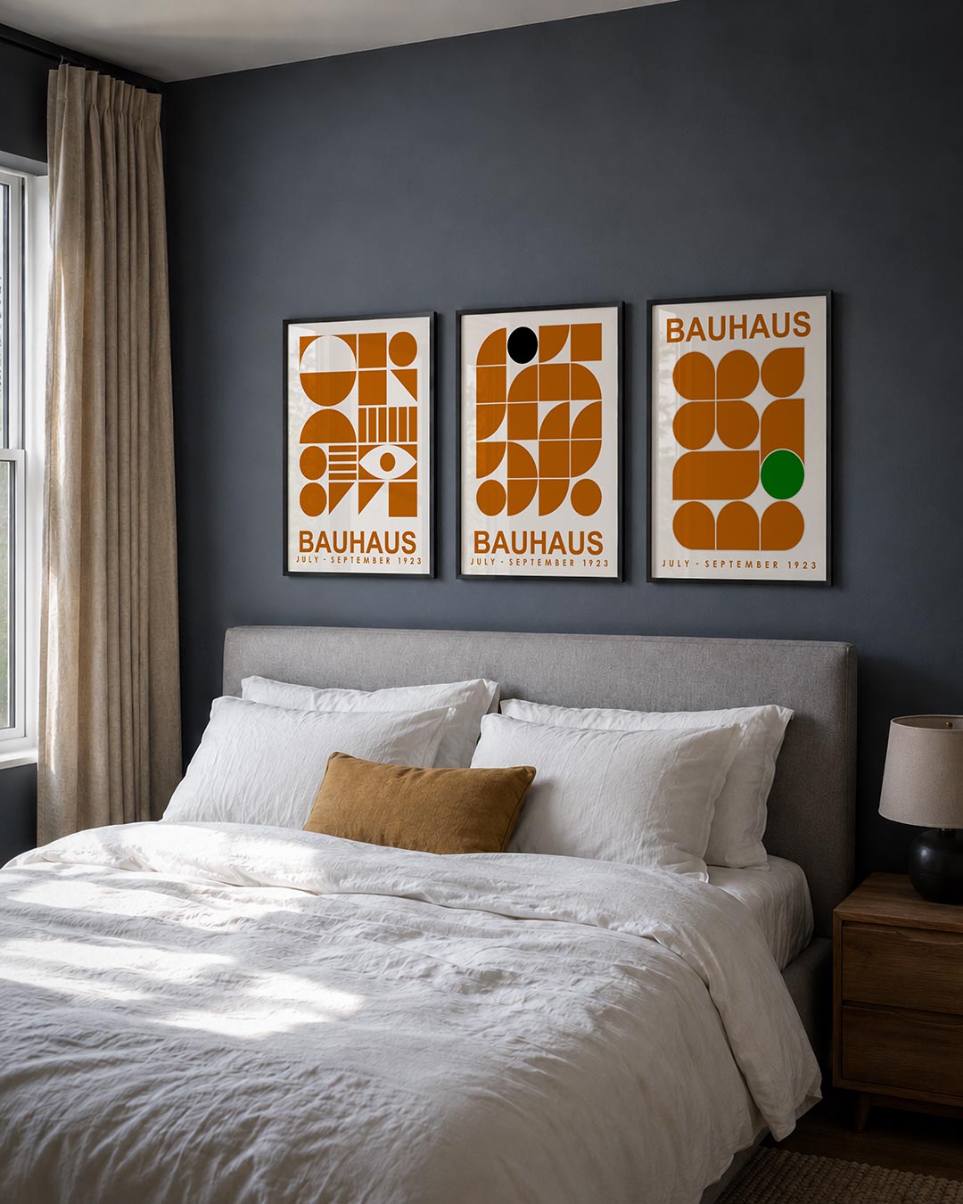 Vormen en vlakken posterset – derde productweergave – deze posterset in drie delen toont een speelse mix van cirkels, halve