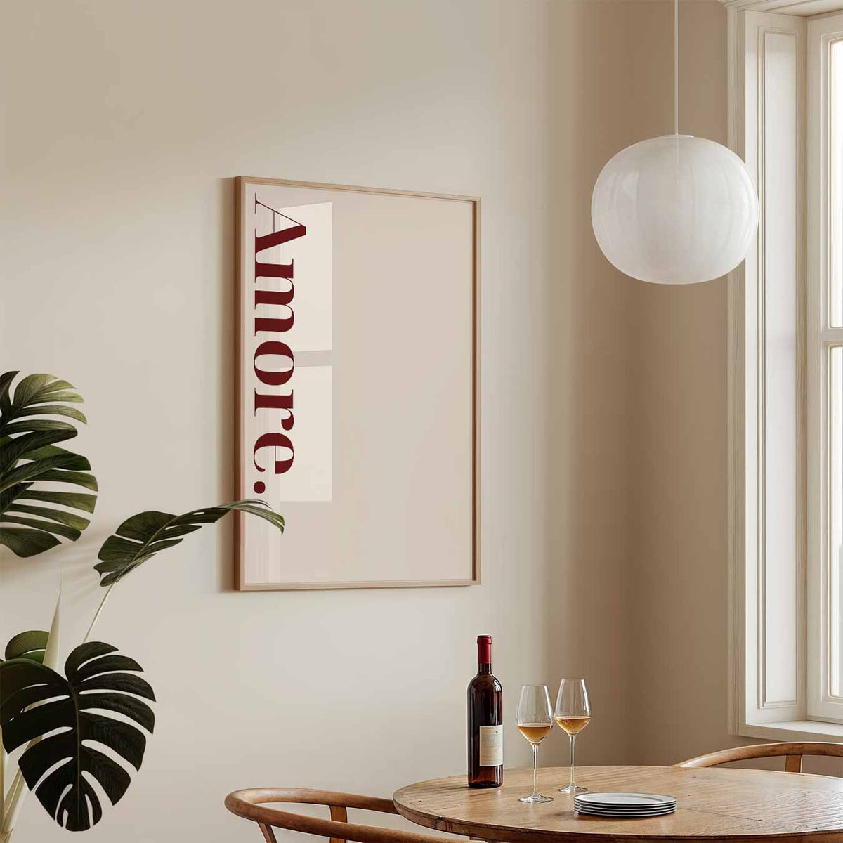 Amore Minimalistische – staande Popart wanddecoratie van WallArtistic