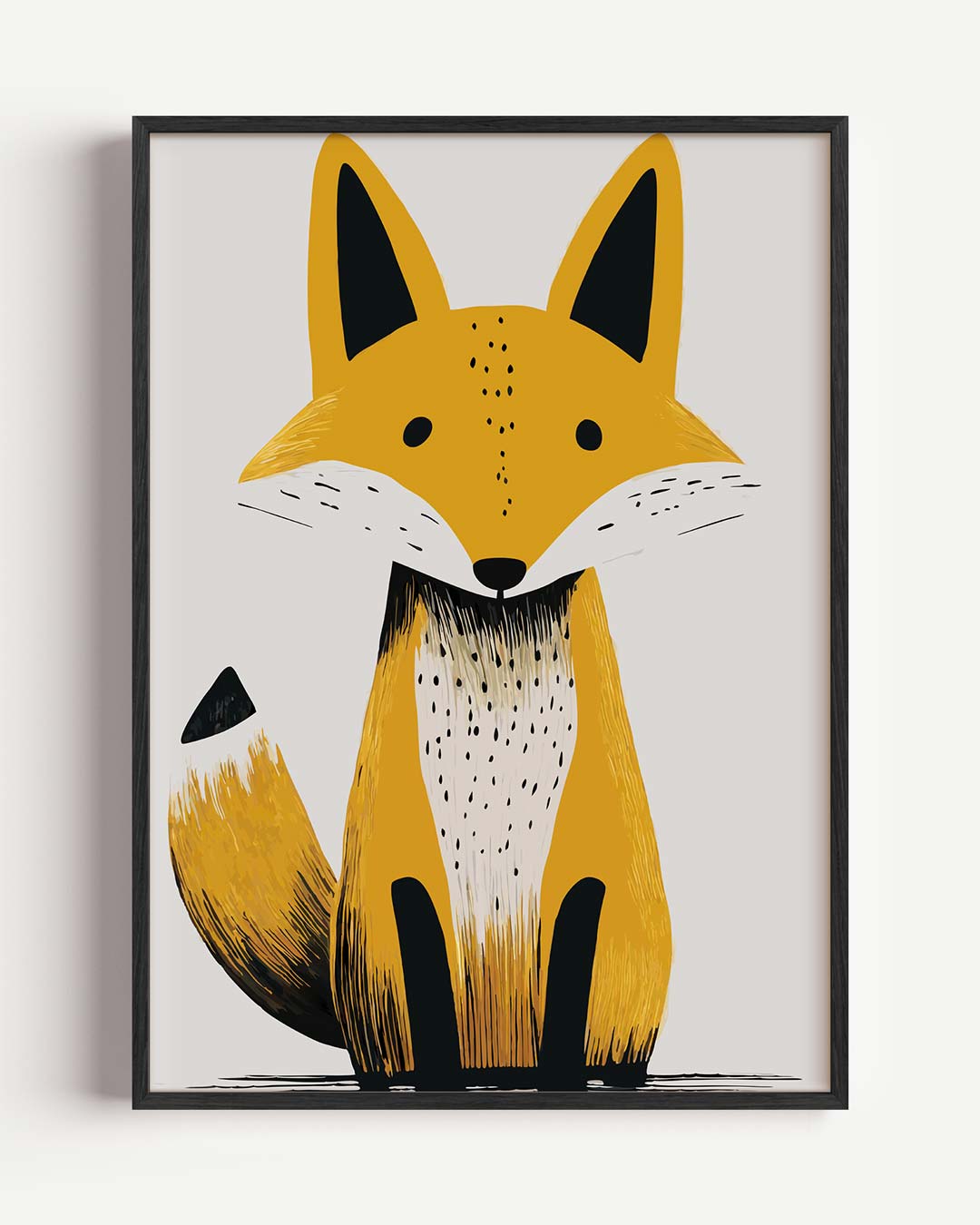 Schattige Vos Illustratie – kids portret poster als wanddecoratie