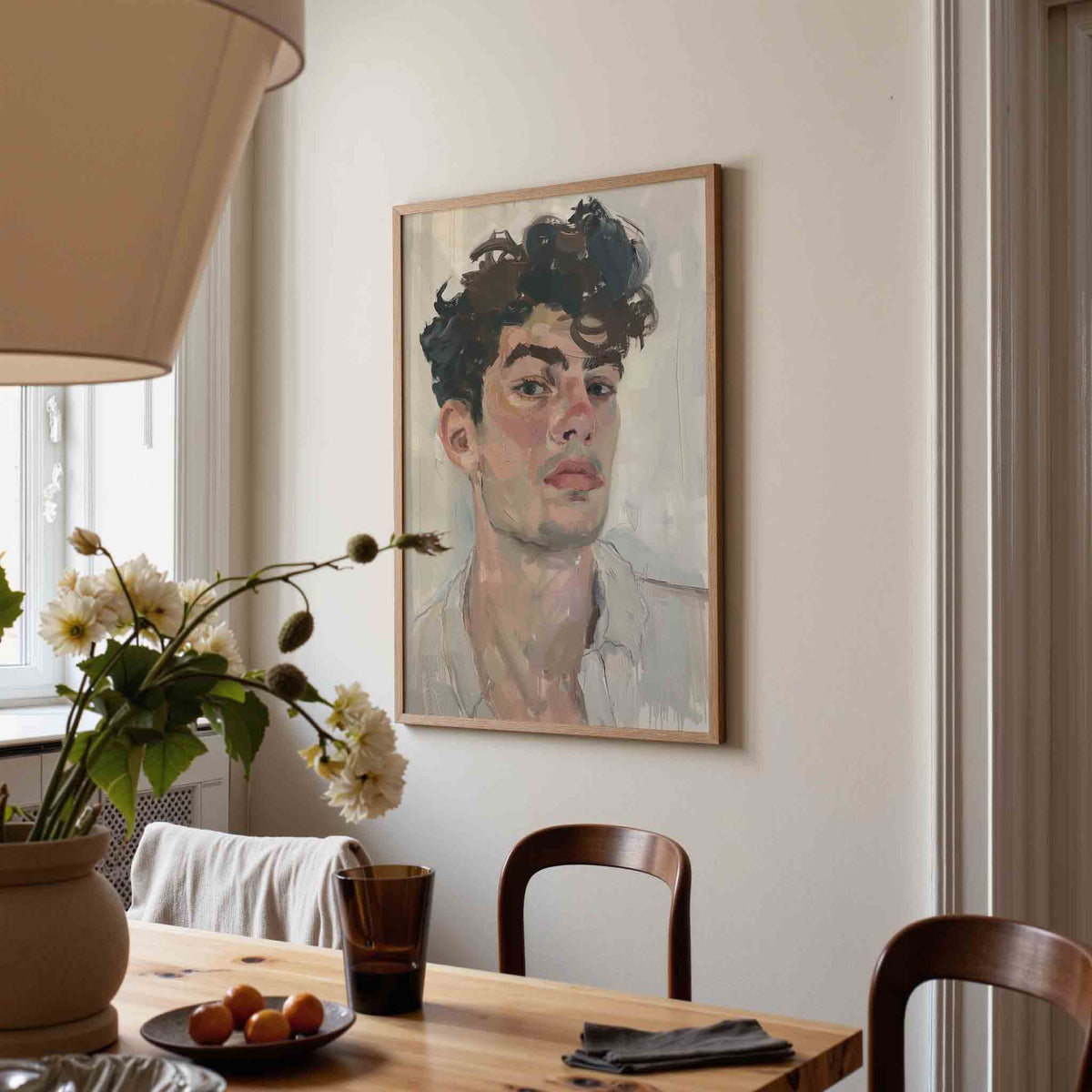 Portret van een man – eigentijdse illustratie poster in staand formaat