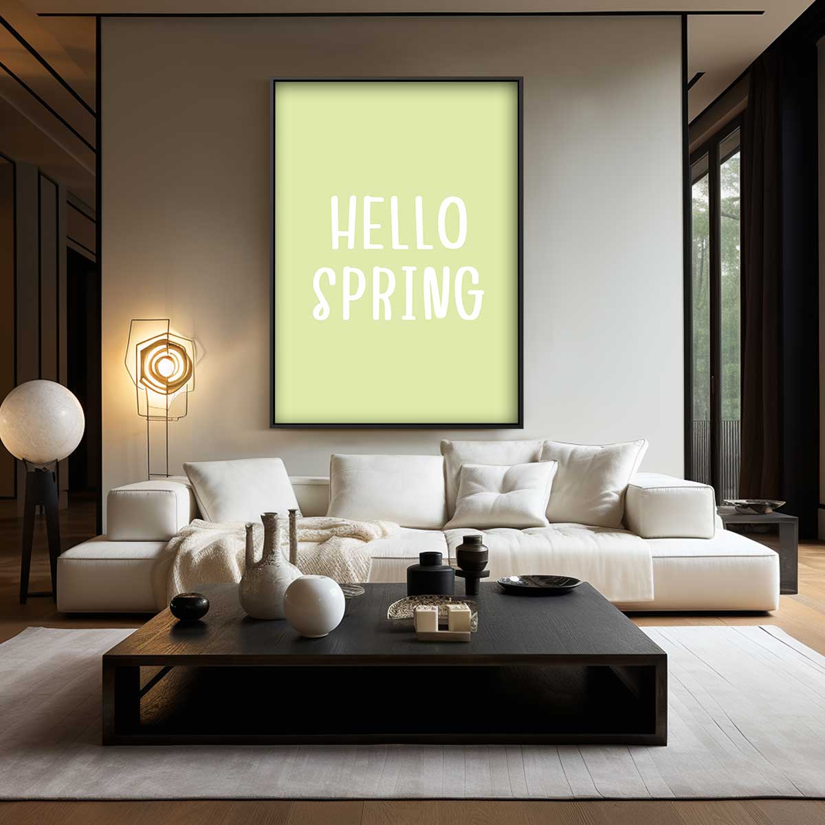 Vrolijke Lente Groet – dibond wanddecoratie in staand formaat