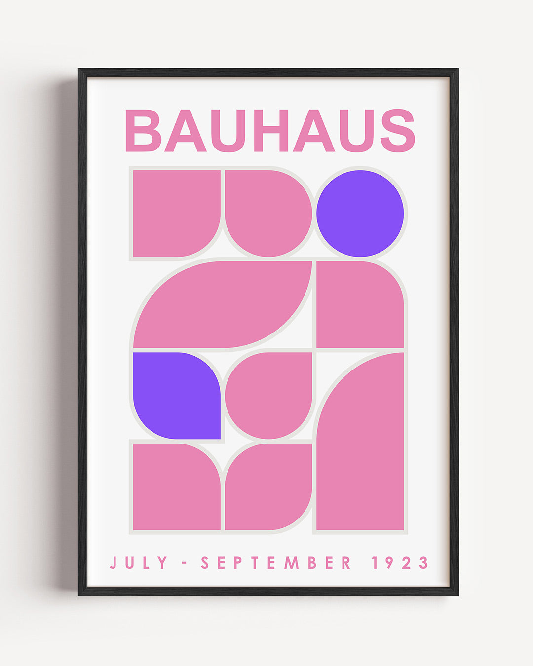 Vorm en kleur – staande Bauhaus poster als wanddecoratie