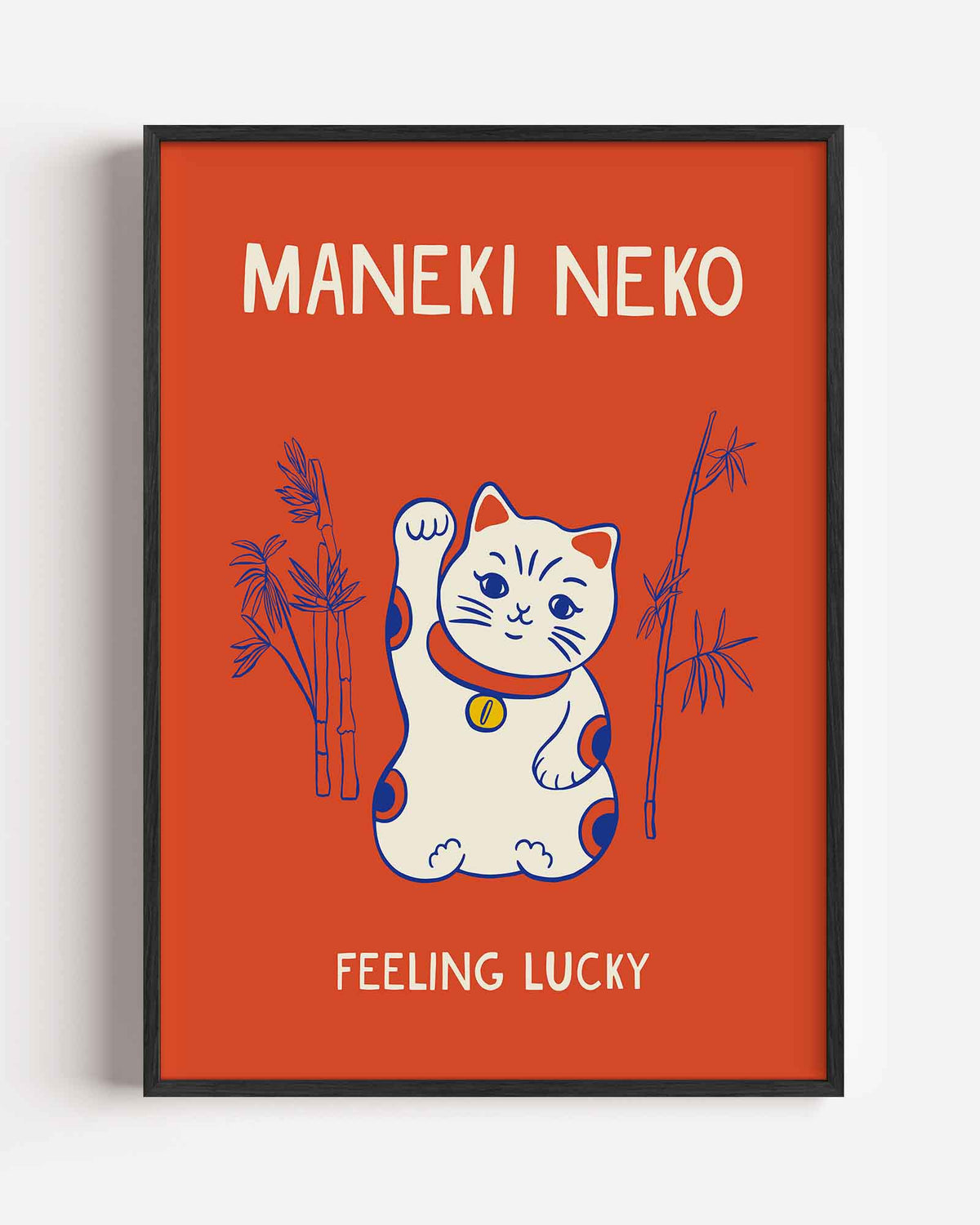 Maneki neko – Aziatische portret poster als wanddecoratie