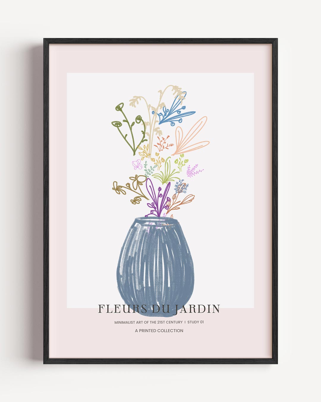 Modern Bloemenkunstwerk – bloemen portret poster als wanddecoratie
