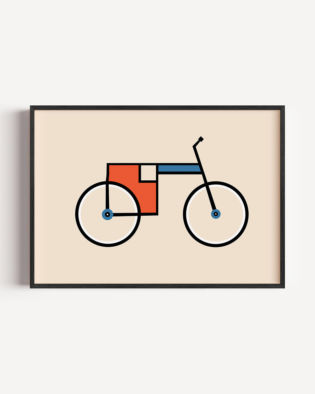 Fietsstructuur – liggende Bauhaus poster als wanddecoratie