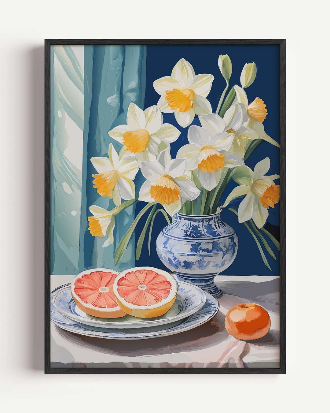 Bloemen en Fruit Sfeerposter – bloemen portret poster als wanddecoratie