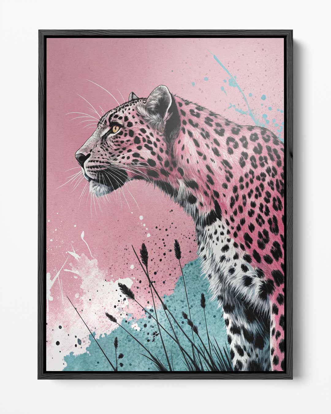Roze Panter op Avontuur – portret kunstwerk als wanddecoratie