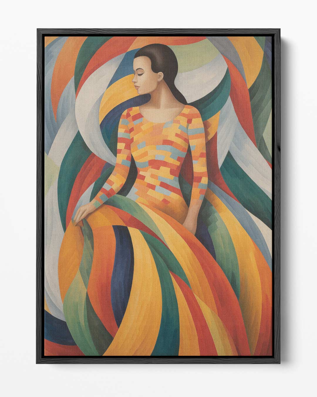 Kleurrijke Harmonie – portret kunstwerk als wanddecoratie