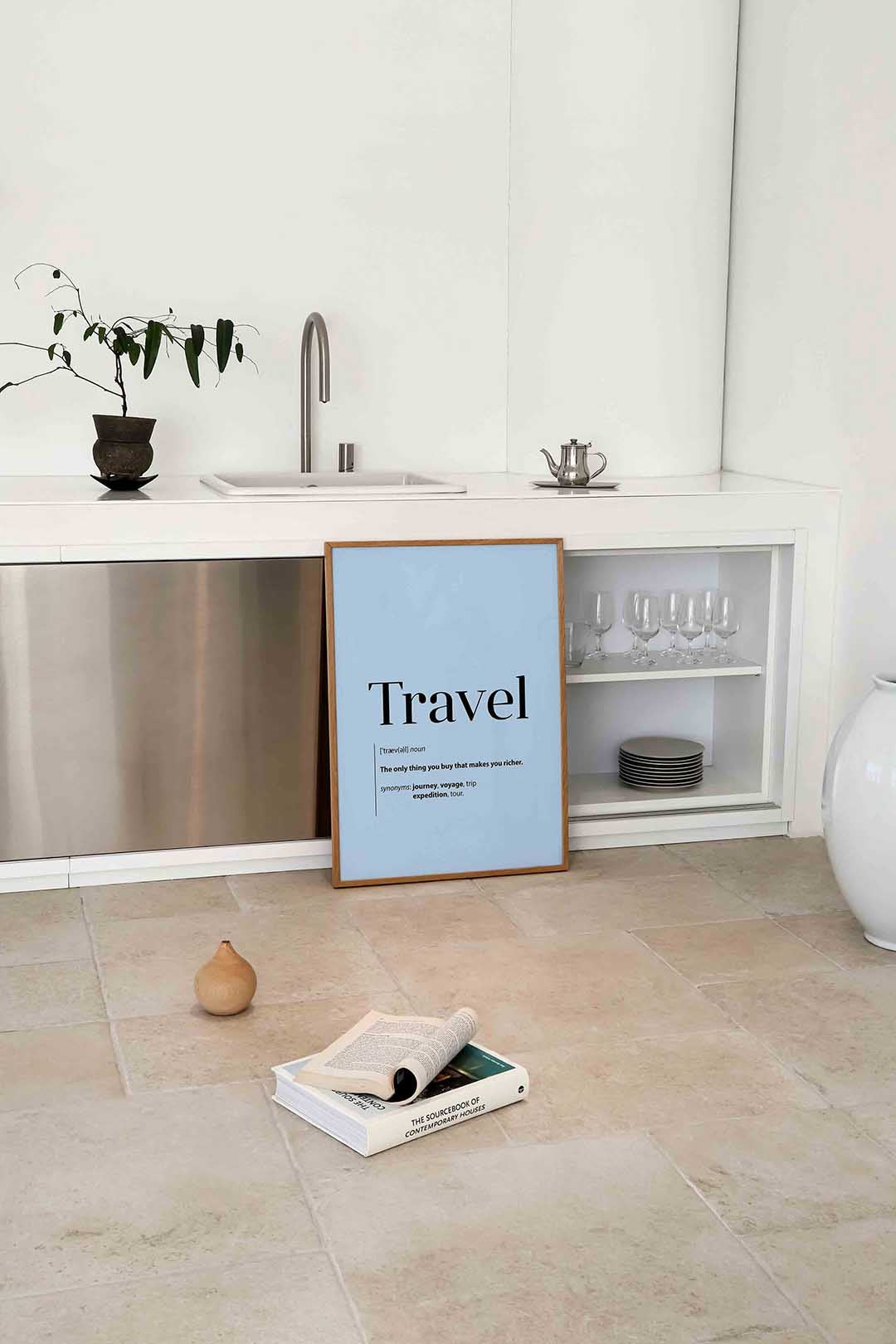 Travel definitie – culinaire wandkunst als portret poster