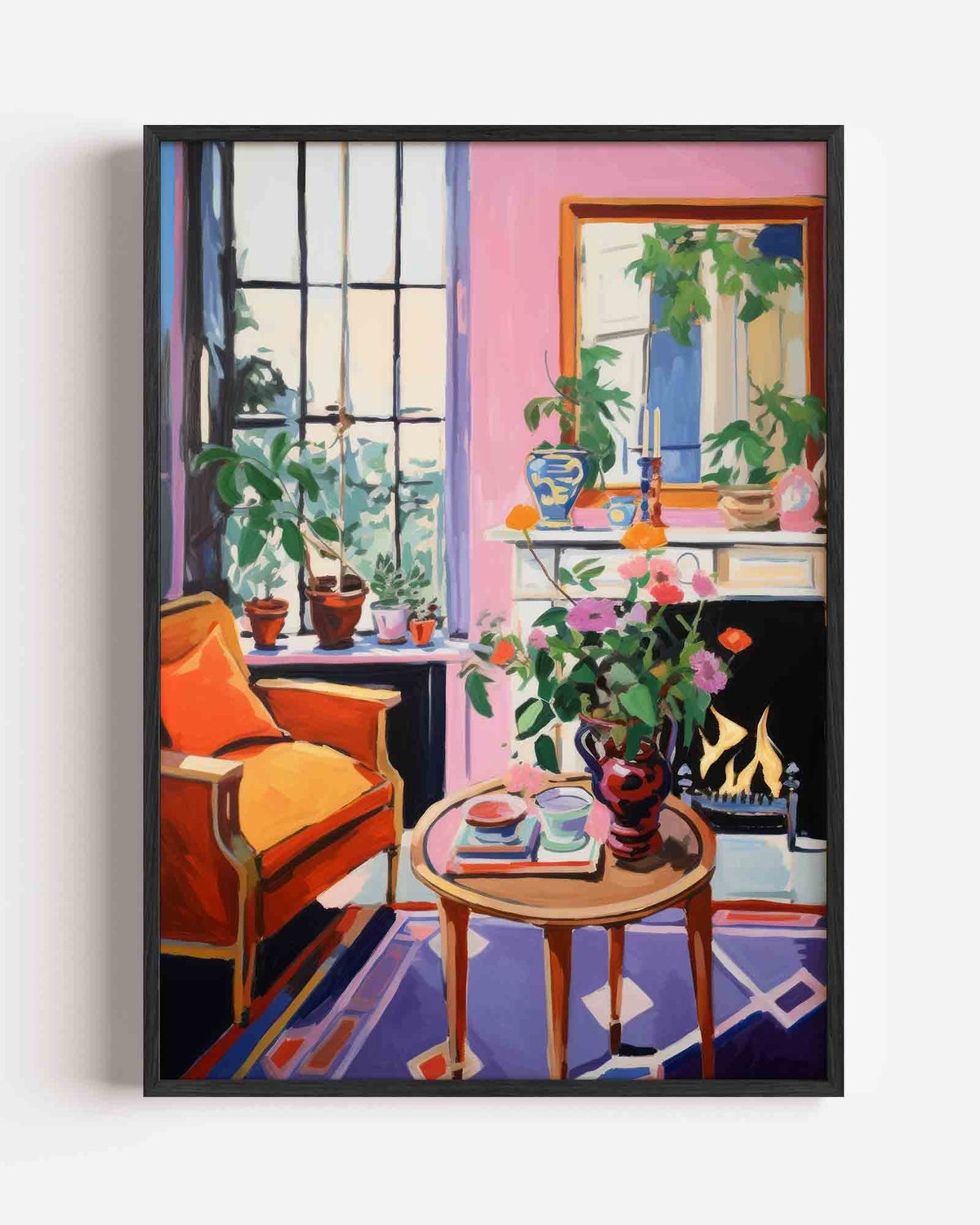 Interieur met planten – keuken portret poster als wanddecoratie