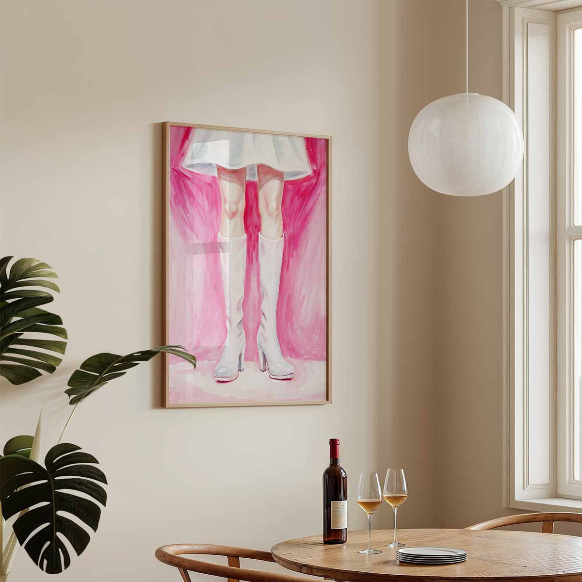 Stijlvolle Laarsjes – zomerse wandkunst als portret poster