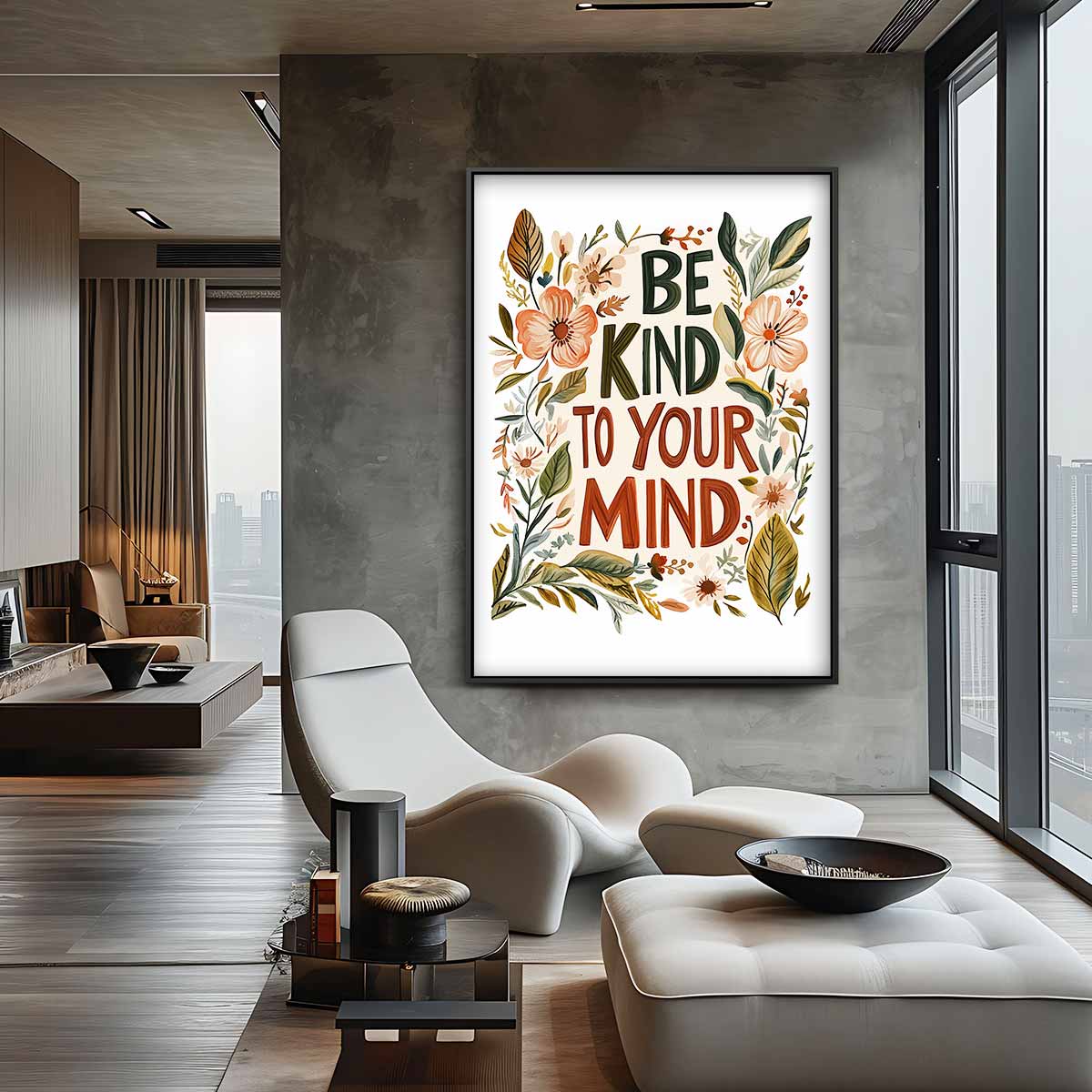 Botanische Motivatieposter – canvas wanddecoratie in portret formaat
