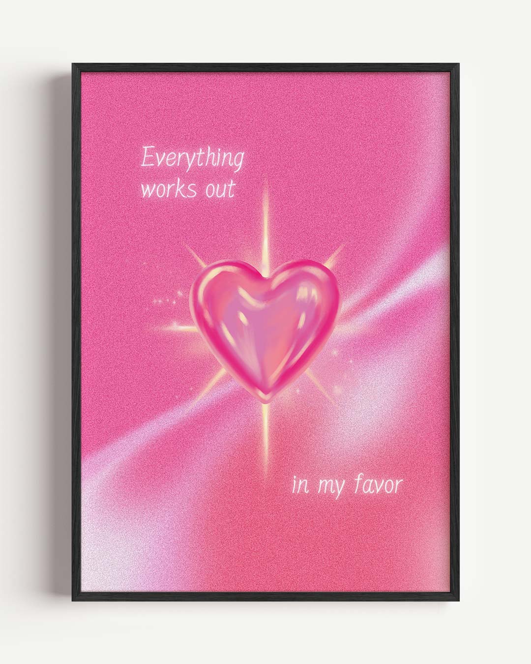 Everything Works Out – mindful portret poster als wanddecoratie